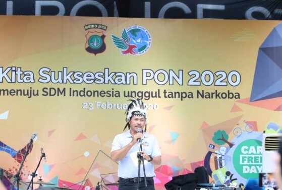 Sosialiasi PON Papua,Polda Metro Jaya Kampanye Anti Narkoba