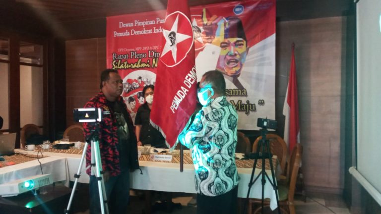 Di Dampingi Sekjend King Vidor,Bahar Farawowan Resmi Pimpin Pemuda Demokrat Indonesia