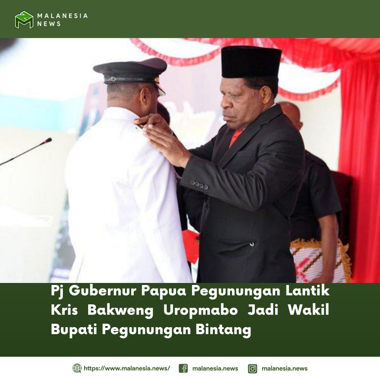 Pj Gubernur Papua Pegunungan Lantik Kris Bakweng Uropmabo Jadi Wakil Bupati Pegunungan Bintang