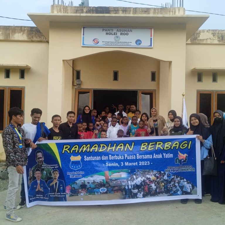 PMII & NPF Berbagi Berkah Ramadhan  di Panti Asuhan Kristen & Pesantren Nurul Anwar Komba Sentani