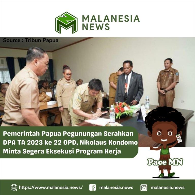 Pemerintah Papua Pegunungan Serahkan DPA TA 2023 ke 22 OPD, Nikolaus Kondomo Minta Segera Eksekusi Program Kerja
