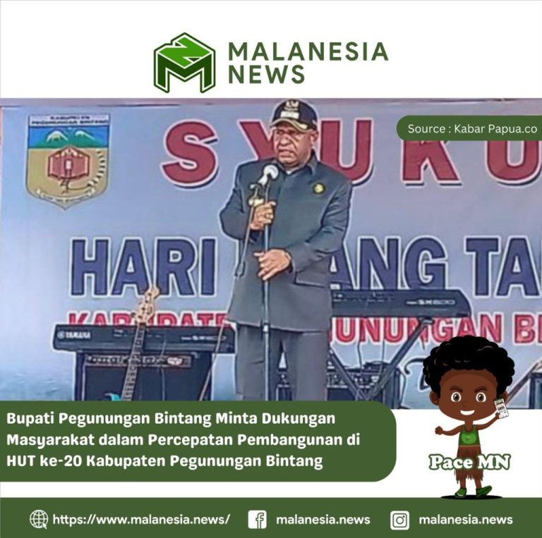 Bupati Pegunungan Bintang Minta Dukungan Masyarakat dalam Percepatan Pembangunan di HUT ke-20 Kabupaten Pegunungan Bintang