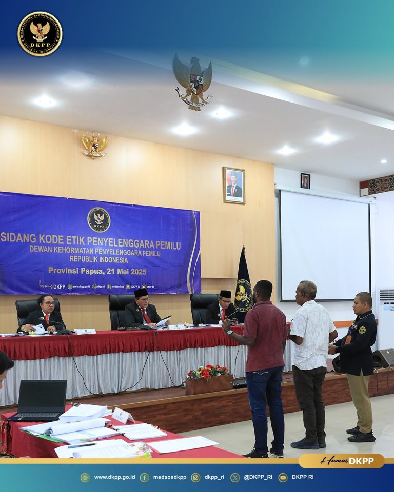 DKPP Gelar Sidang Dugaan Pelanggaran Etik oleh Satu Komisioner KPU Provinsi Papua dan Lima Komisioner KPU Kota Jayapura