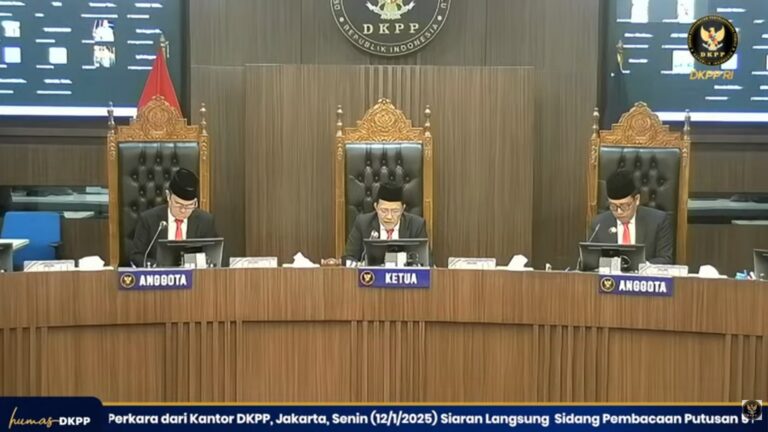 DKPP Bacakan Putusan 5 Perkara: KPU Tolikara Dijatuhi Sanksi Peringatan Keras Terakhir