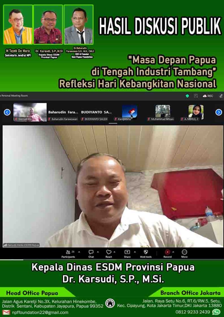 Refleksi Harkitnas Bersama NPF, Dinas ESDM Provinsi Tegaskan Komitmen Kawal Tambang Berkeadilan di Papua