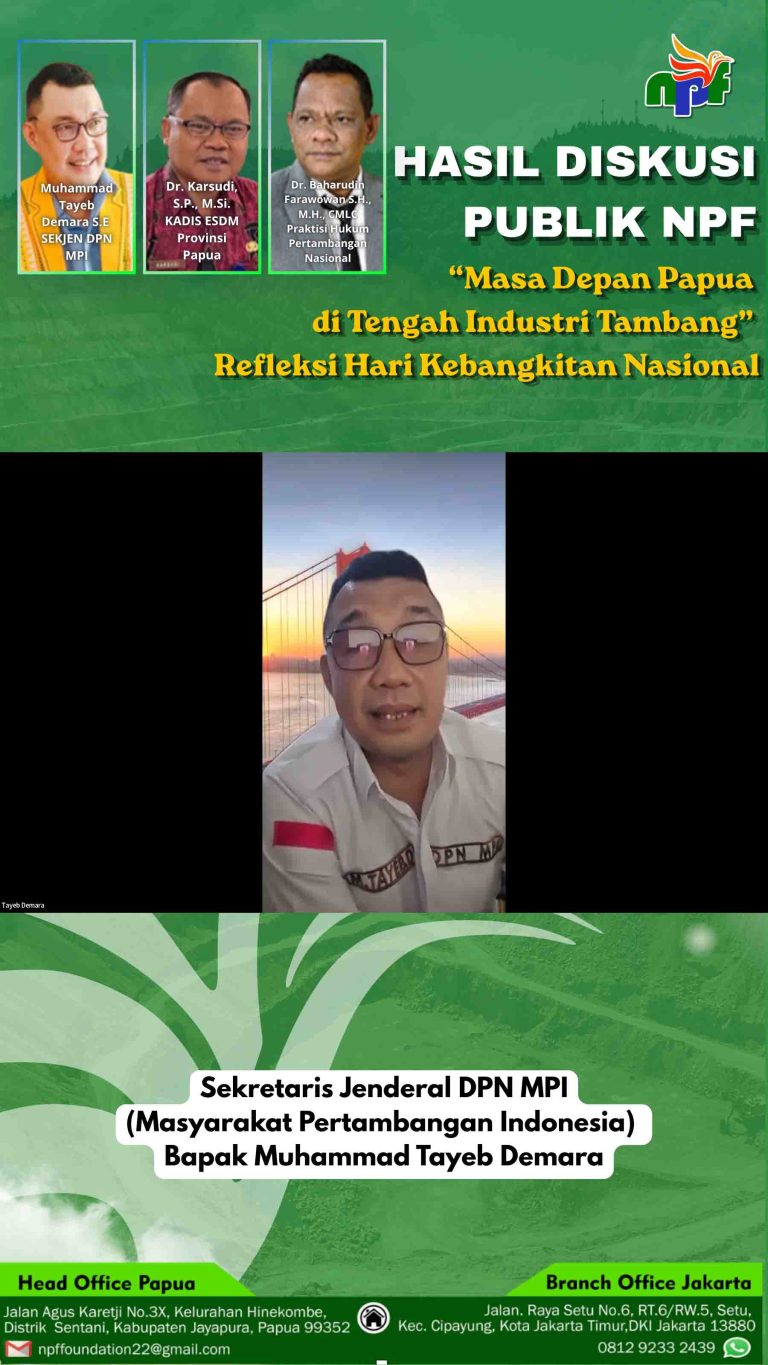 Sekjen DPN MPI Soroti Tantangan Keadilan Investasi Tambang di Papua dalam Diskusi Harkitnas NPF