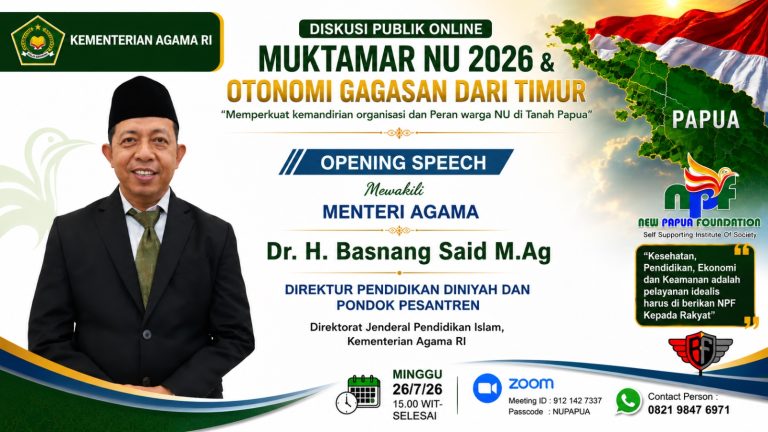 Mewakili Menteri Agama RI, Direktur Pesantren Dukung Gagasan Warga NU Tanah Papua Menuju Muktamar NU 2026
